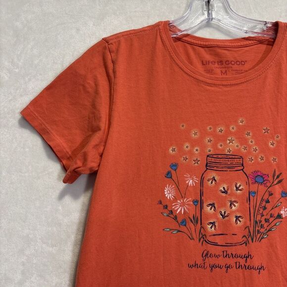 Life Is Good Glow Through What You Go Through Crusher Lite T-Shirt Womens Medium - Picture 4 of 16